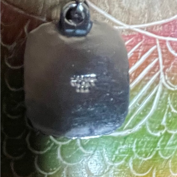 Dije cuadrado con simulación de ónix, de real silver - Picture 2 of 4